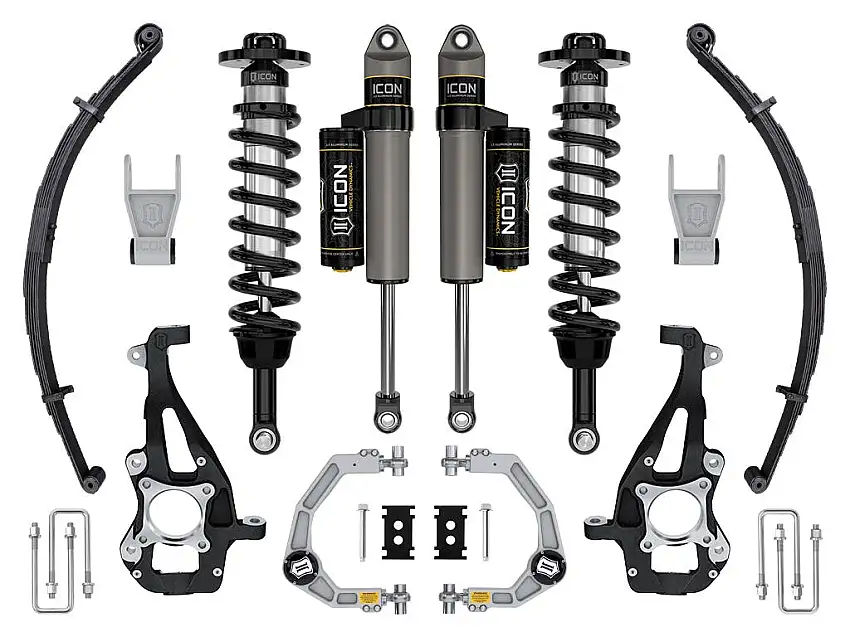ICON Vehicle Dynamics K93142L 21-25 FORD F150 4WD 3.5-4.5" STAGE 2 SUSPENSION SYS BILLET UCA / LEAF PACK