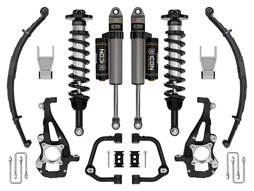 ICON Vehicle Dynamics K93142TL 21-25 FORD F150 4WD 3.5-4.5" STAGE 2 SUSPENSION SYS TUBULAR UCA / LEAF PACK