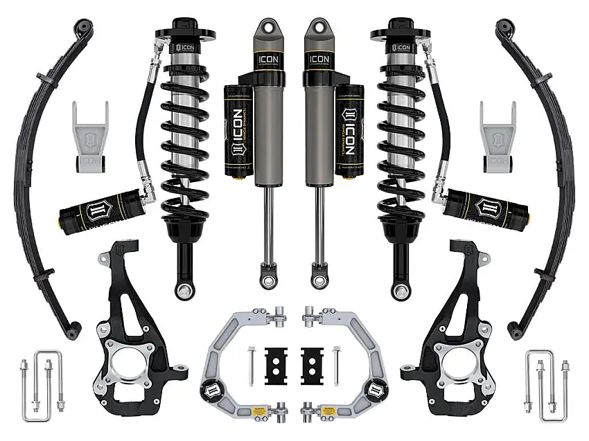 ICON Vehicle Dynamics K93143L 21-25 FORD F150 4WD 3.5-4.5" STAGE 3 SUSPENSION SYS BILLET UCA / LEAF PACK