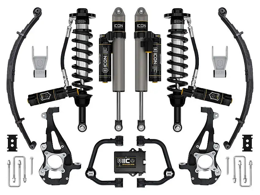 ICON Vehicle Dynamics K93145TL 21-25 FORD F150 4WD 3.5-4.5" STAGE 5 SUSPENSION SYS TUBULAR UCA / LEAF PACK