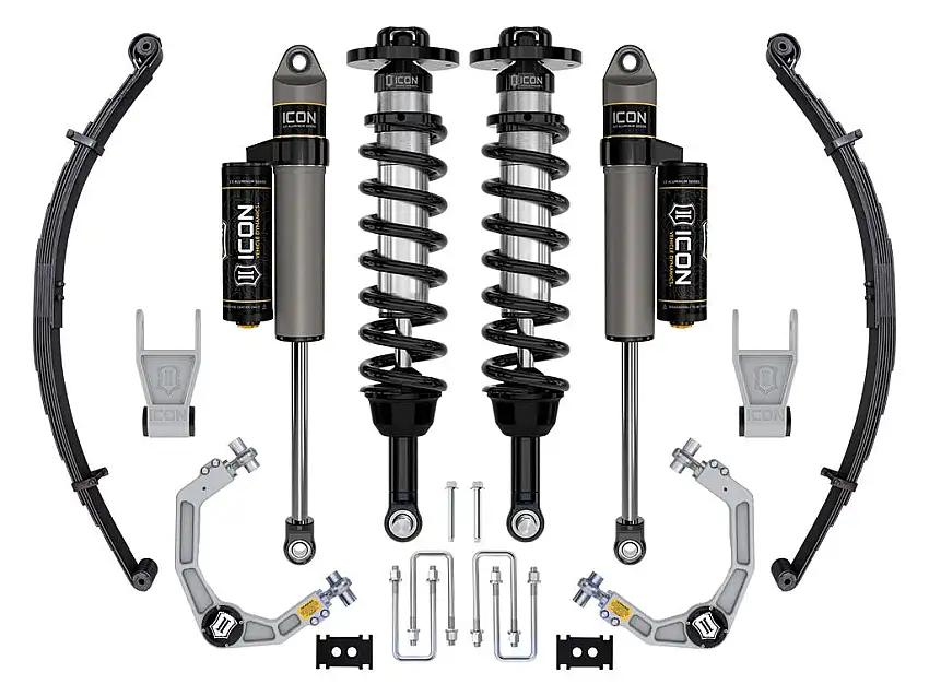 ICON Vehicle Dynamics K93162L 21-25 FORD F150 TREMOR 4WD 2.5-3" STAGE 2 SUSPENSION SYS BILLET UCA / LEAF PACK