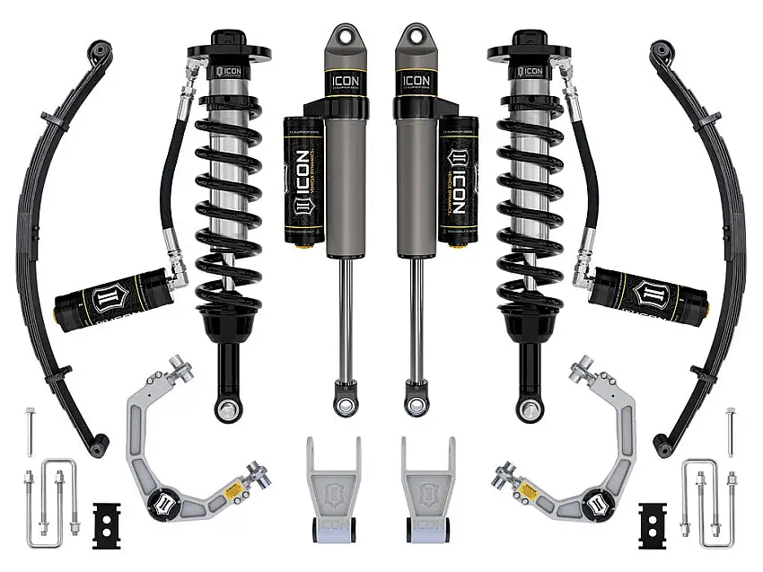 ICON Vehicle Dynamics K93163L 21-25 FORD F150 TREMOR 4WD 2.5-3" STAGE 3 SUSPENSION SYS BILLET UCA / LEAF PACK