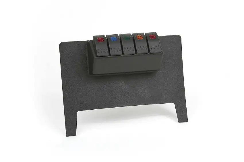 Daystar KJ71038BK Black Lower Switch Panel (4 Rocker Switches Included)