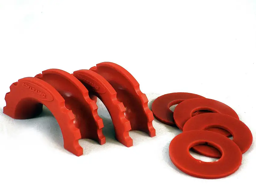 Daystar KU70057RE D-Ring Isolator and Washers Red