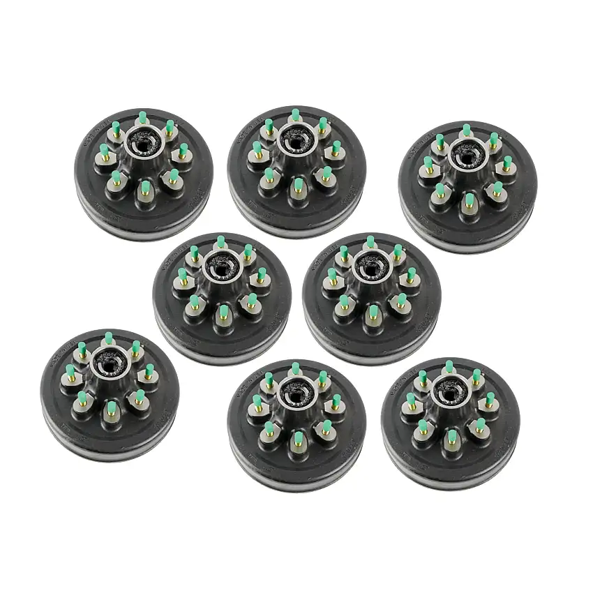 Lippert (8-Pack) 8K lbs Brake Drum Hub for 8,000- Axle - 8 on 6.5", 9/16" Stud (with Bearing Cups) - Heavy-Duty Trailer Component
