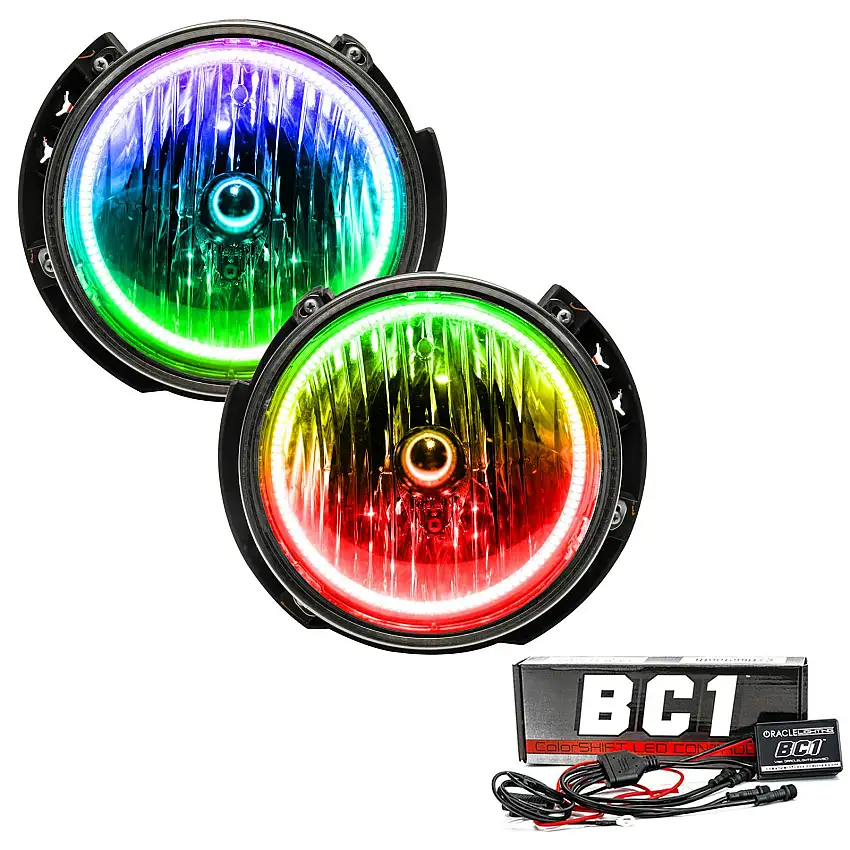 Oracle Lighting 7079-335 2007-2016 Jeep Wrangler JK Pre-Assembled LED Halo Headlights