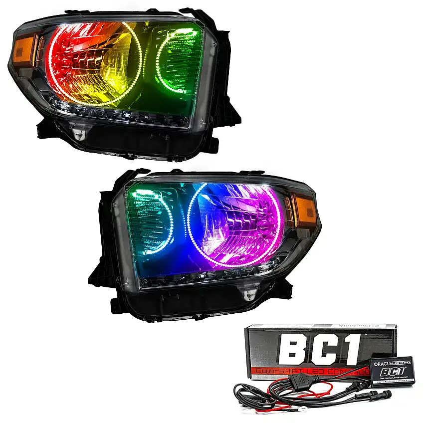 Oracle Lighting 7204-335 2014-2017 Toyota Tundra Pre-Assembled LED Halo Headlights - (Dual Halo Kit)