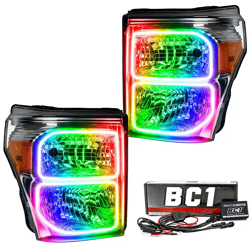 Oracle Lighting 8158-335 2011-2016 Ford F-250/350 Superduty LED Halo Headlights - (Chrome Housing)