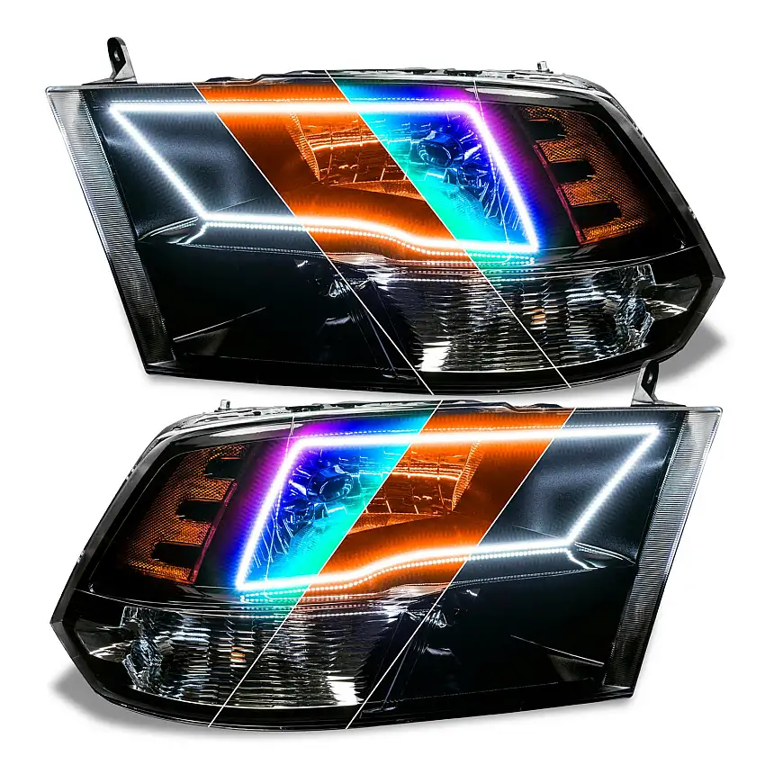 Oracle Lighting 8906-334 Pre-Assembled ColorSHIFT(tm) w/SWITCHBACK Halo Headlights - Black Housing