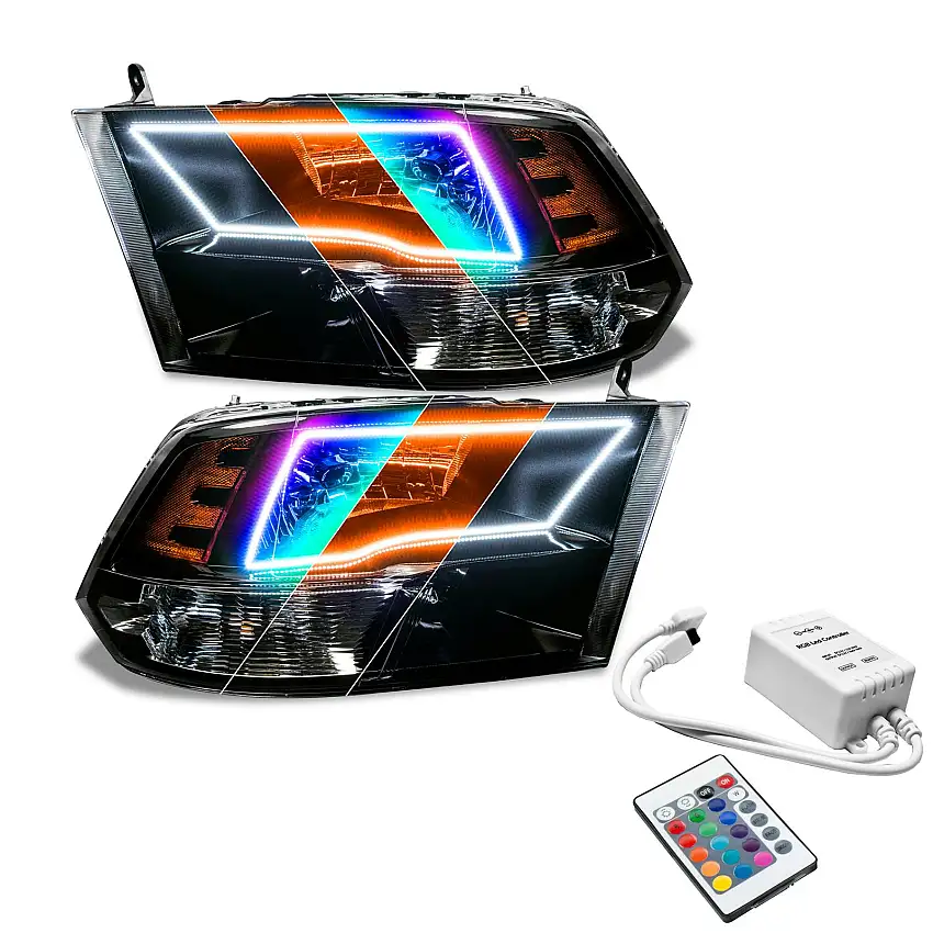 Oracle Lighting 8906-504 Pre-Assembled ColorSHIFT(tm) w/SWITCHBACK Halo Headlights - Black Housing