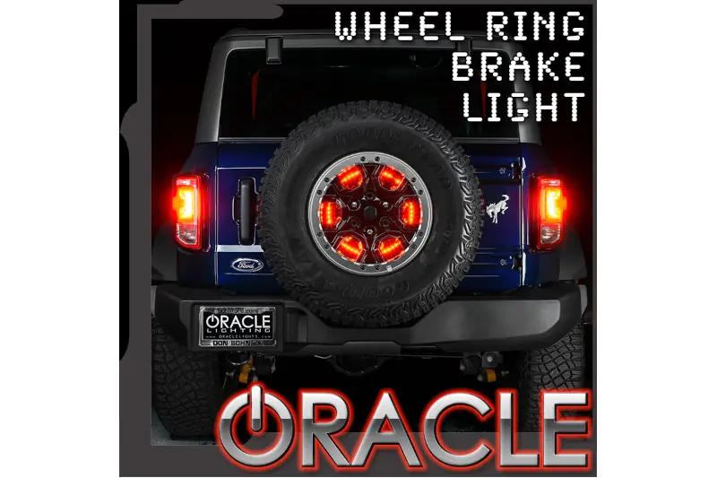 2021-2025 Ford Bronco Oracle Lighting LED Illuminated Spare Tire Wheel Ring Third Brake Light with Red Color | 4211-003