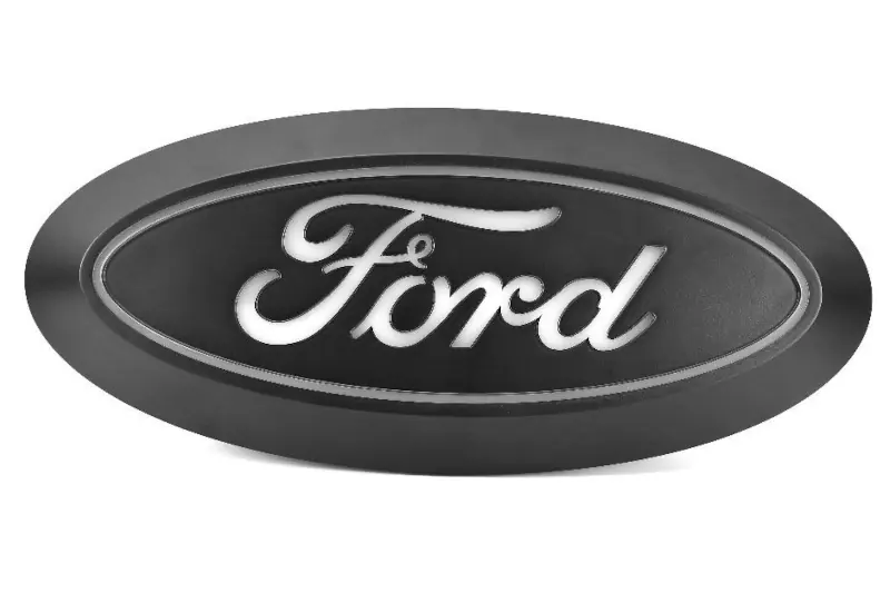 2018-2023 Ford F150 without Front Camera Putco Luminix White on Black LED Backlit Front Emblem | 92603