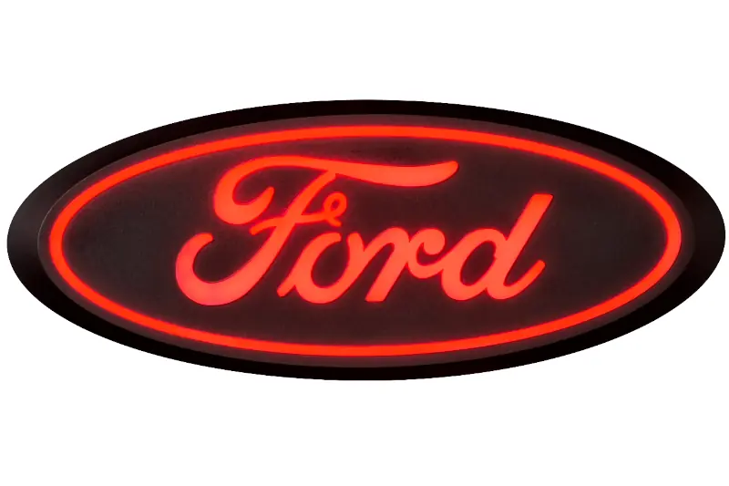 2015-2026 Ford F150 Putco Luminix Red on Black LED Backlit Rear Emblem | 92604
