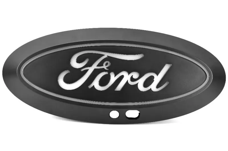 2018-2020 Ford F150 with Front Camera Putco Luminix White on Black LED Backlit Front Emblem | 92602