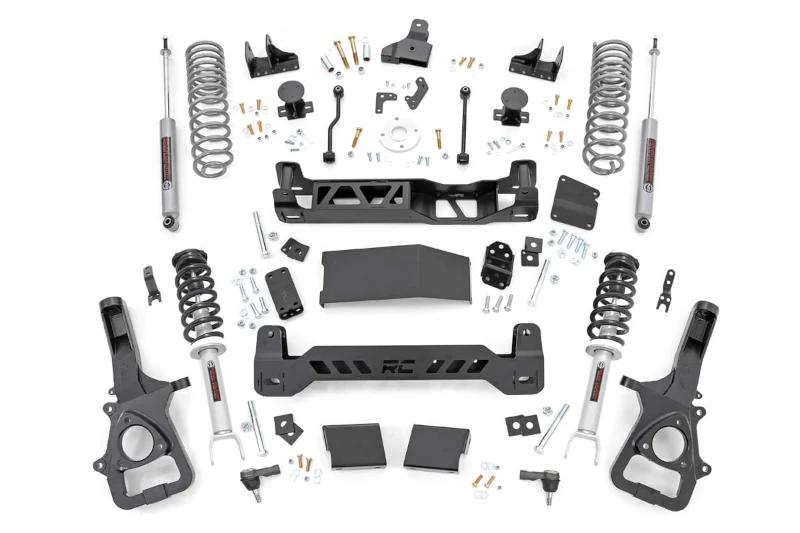 2019-2024 RAM 1500 4WD Rough Country 6 inch Lift Kit (N3 Front & Rear Shocks) - Factory 22 inch Wheels | 33931
