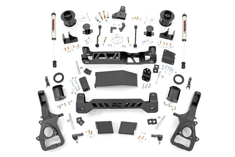 2019-2024 RAM 1500 4WD Rough Country 6 inch Lift Kit (V2 Monotube Shocks) - Factory 22 inch Wheels | 33970