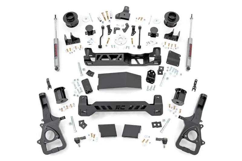 2019-2024 RAM 1500 4WD Rough Country 5 inch Lift Kit (N3 Shocks) - Factory 22 inch Wheels | 34430A