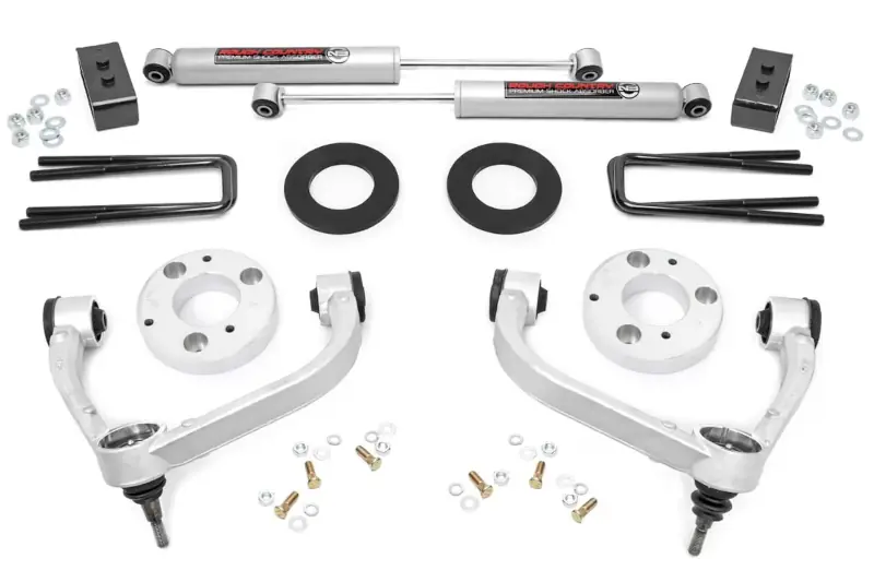 2014-2020 Ford F150 4WD Rough Country 3 inch UCA Spacer Lift Kit with N3 Rear Shocks | 51014