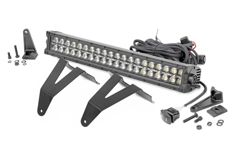 2019-2024 RAM 1500 Rough Country Black Series 20 inch LED Hidden Bumper Kit (White DRL) | 70779DRL