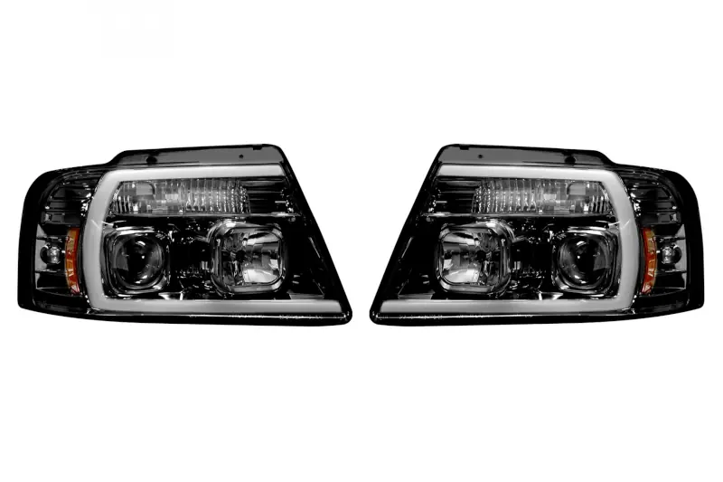 2004-2008 Ford F150 Recon Projector OLED Outline Headlights (Black) | 264198BKC