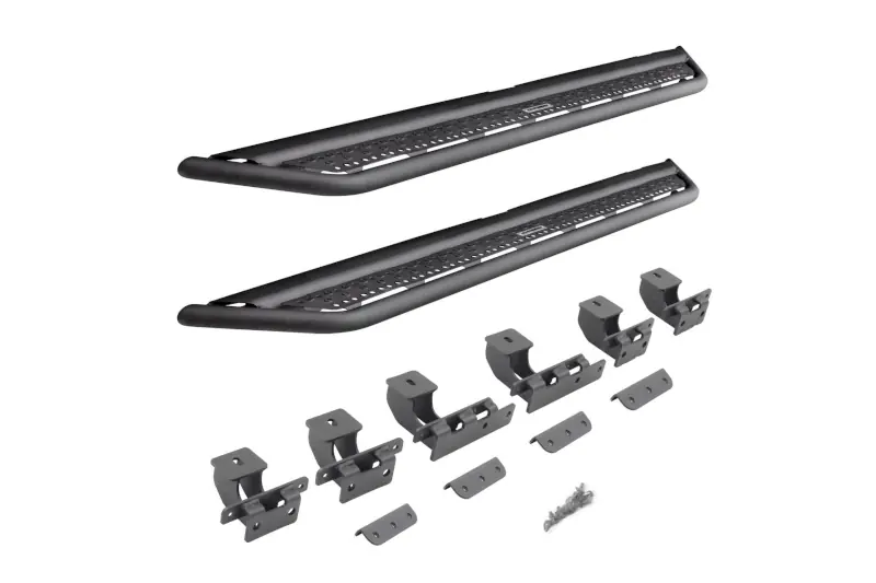 2021-2025 Ford Bronco Sport Go Rhino Dominator Xtreme D6 Side Steps with Mounting Brackets and Textured Black Finish | D64029T
