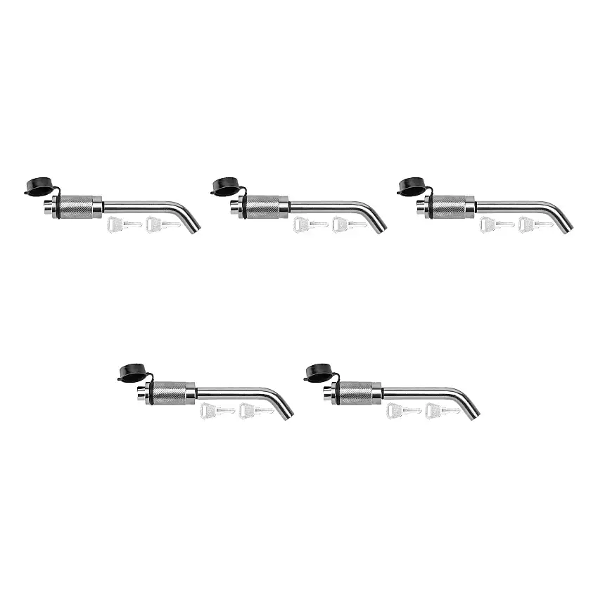 Reese Towpower (5-Pack) Trailer Hitch Lock, Fits 2-1/2 Inch Square Receiver, 5/8 Inch Pin Diameter, Bent Pin