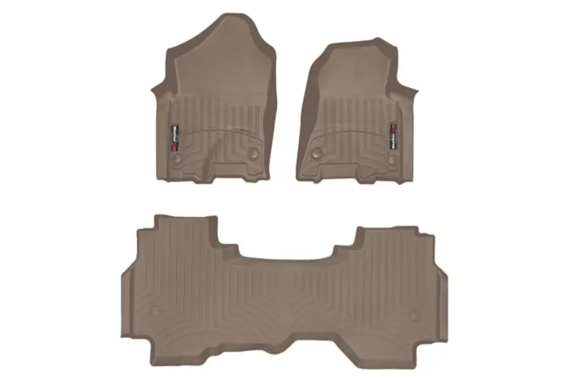 2019-2024 RAM 1500 Bucket Seats No Storage WeatherTech FloorLiner Quad Cab (Full Set Tan) | 451428-1-4