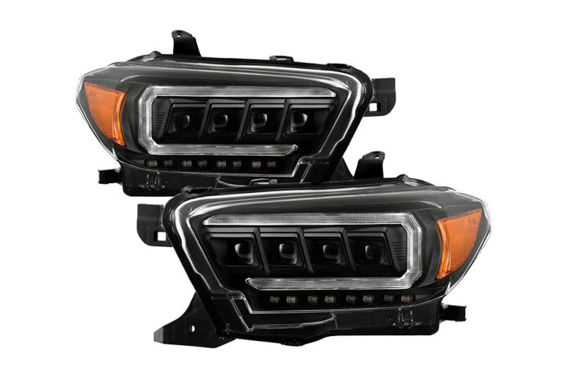 2016-2023 Toyota Tacoma Spyder High-Power LED Headlights (Black) | Part# 5088390
