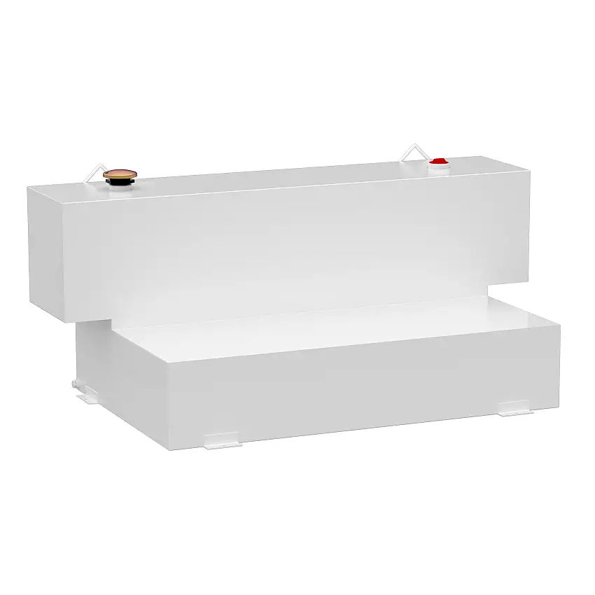 UWS White Hammerhead-Style 100-Gallon L-Shape Steel Transfer Tank ST-100HH-W