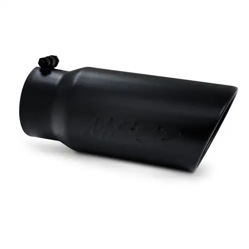 UNIVERSAL - 5" O.D. MBRP T5051BLK 4"-5" BLACK ANGLED ROLLED END SINGLE WALLED TIP