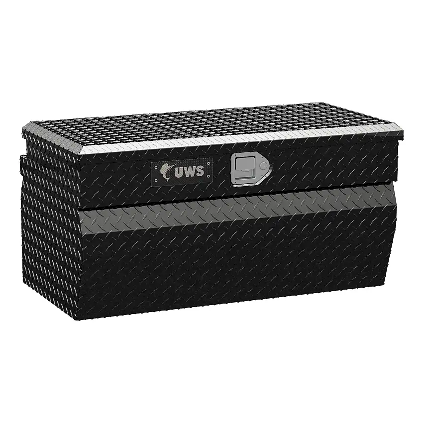 UWS Gloss Black Aluminum 36" Wedge Utility Chest Box TBC-36-W-BLK