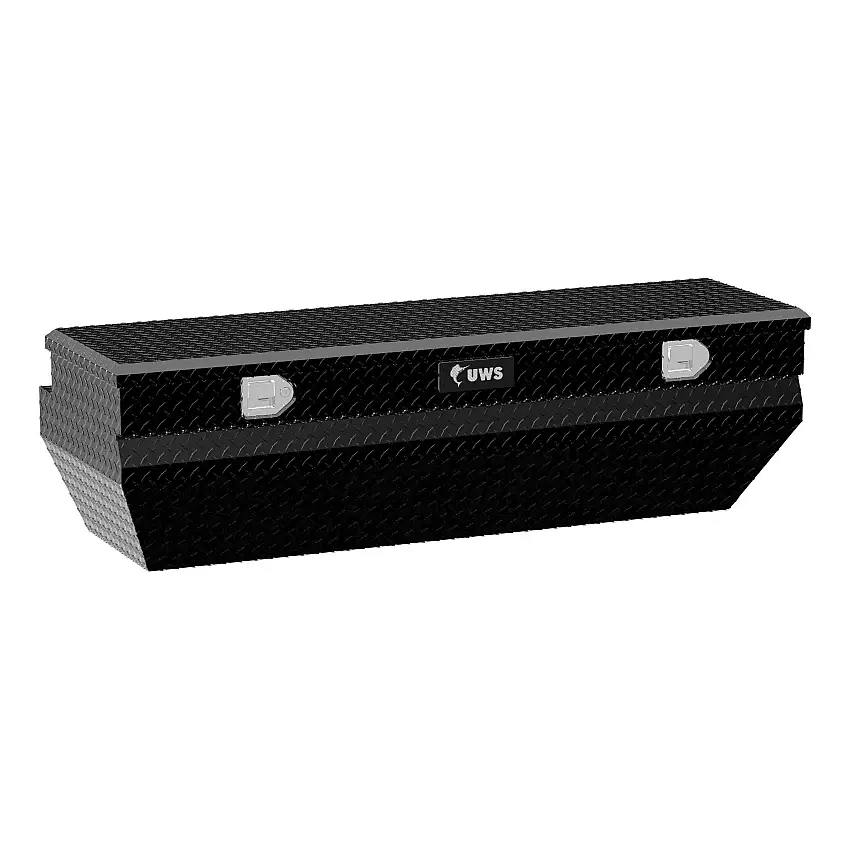 UWS Gloss Black Aluminum 62" Wedged Angled Utility Chest Box TBC-62-WN-BLK