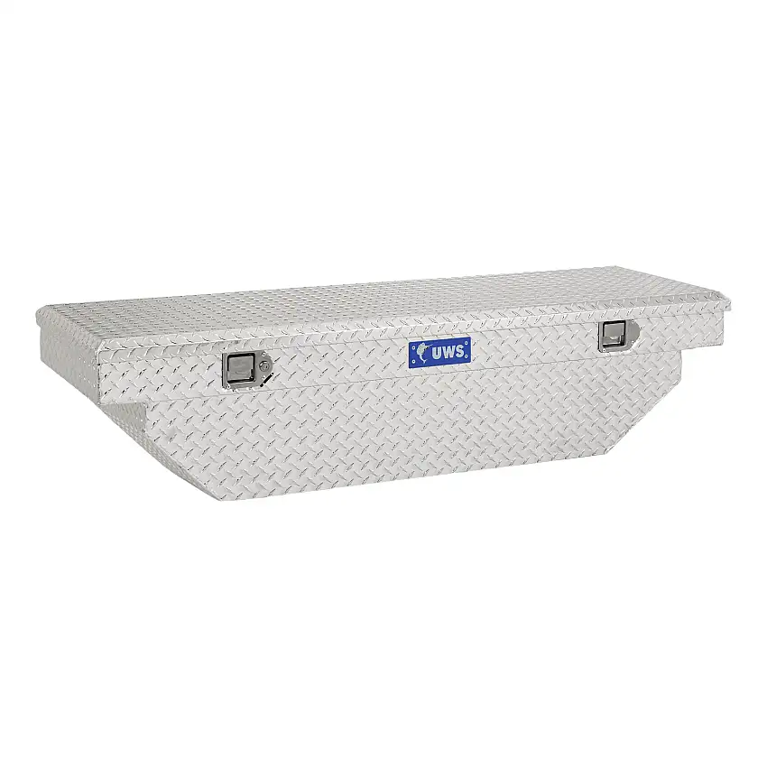 UWS Bright Aluminum 63" Angled Crossover Truck Tool Box TBS-63-A