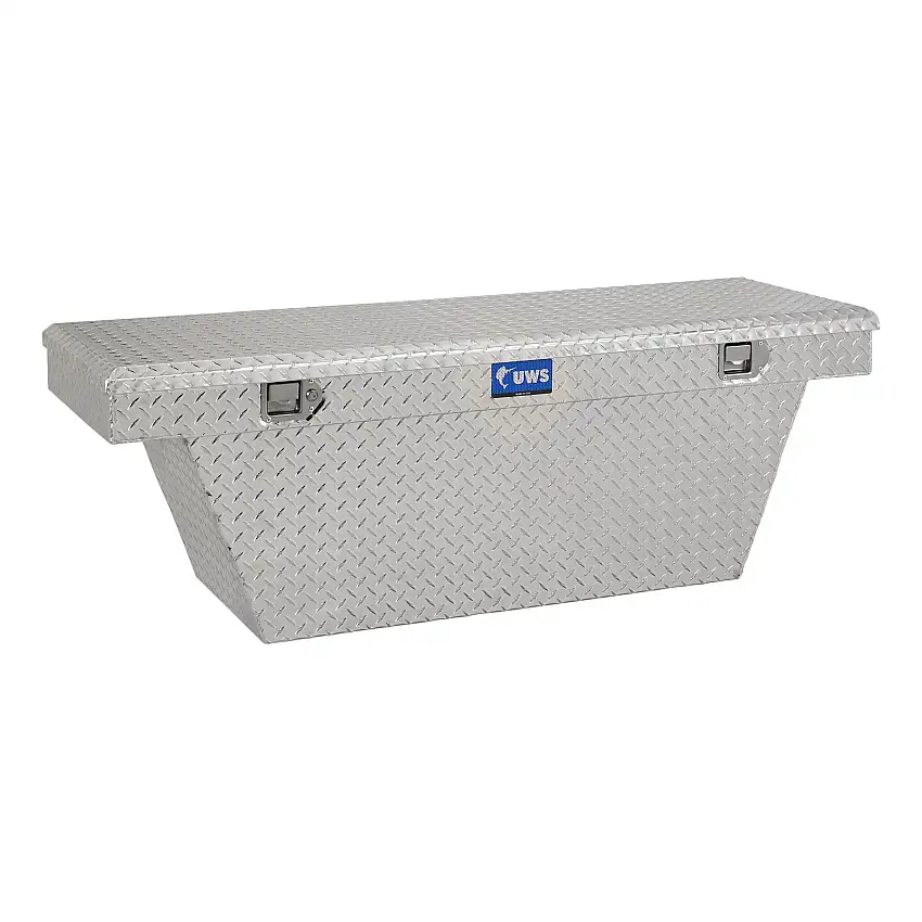 UWS Bright Aluminum 63" Deep Angled Crossover Truck Tool Box TBSD-63A