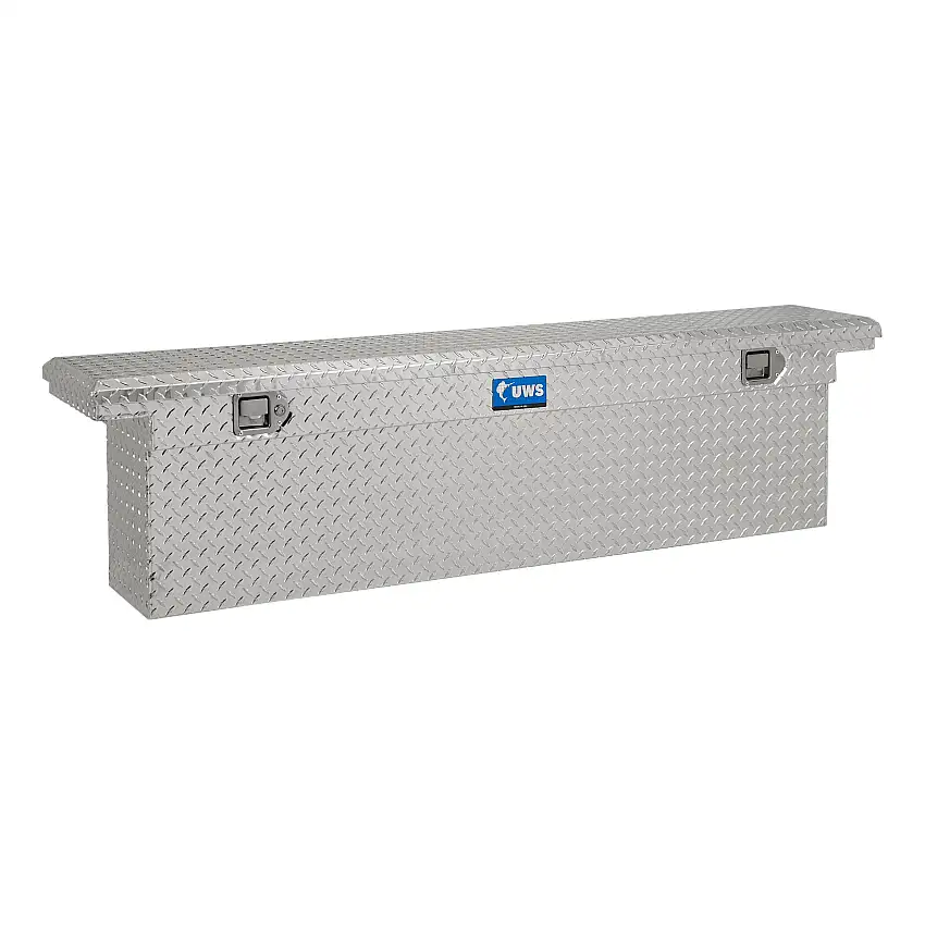 UWS Bright Aluminum 69" Deep Slim Truck Tool Box, Low Profile TBSD-69-SL-LP