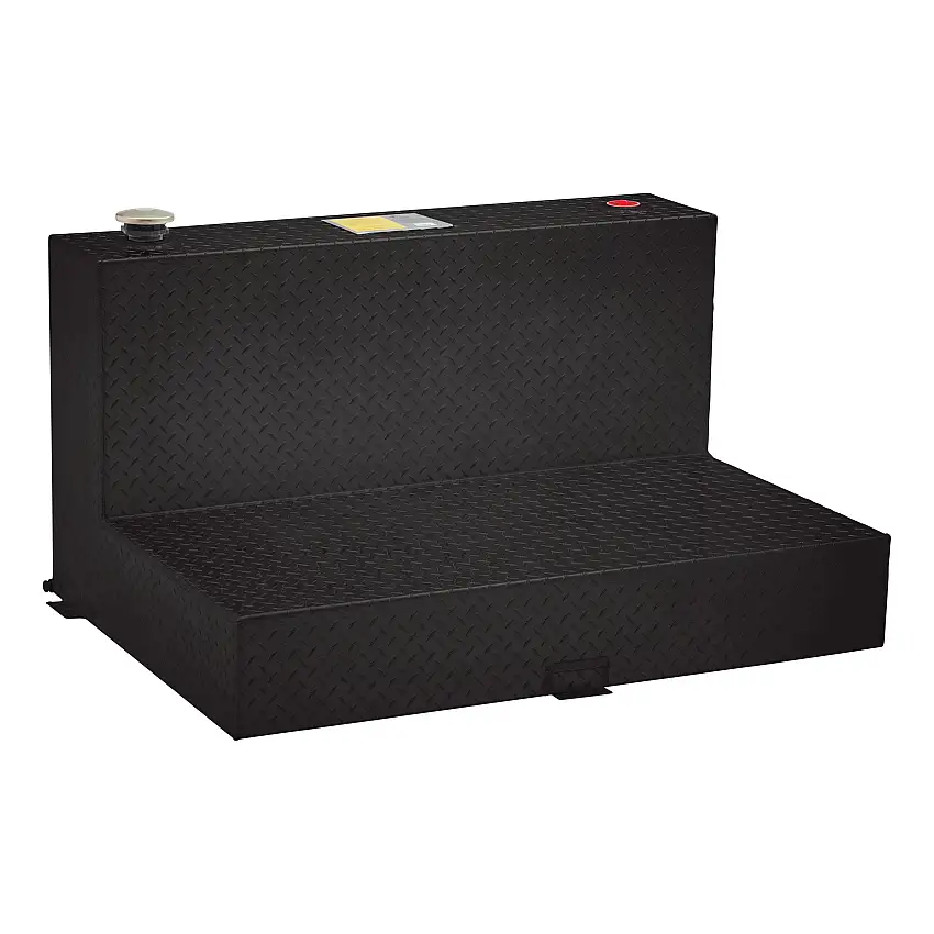 UWS Gloss Black 50-Gallon L-Shape Aluminum Transfer Tank TT-50-L-T-P-BLK