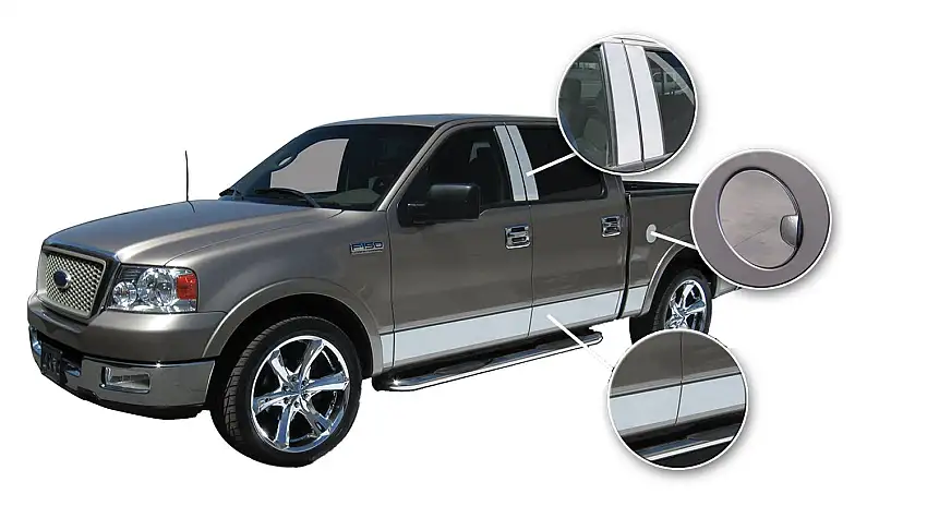 ICI UCUT-RKP5-LB Proflex U-Cut Chrome Rocker Panel