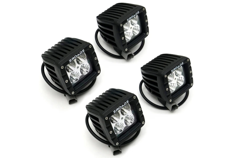 2022-2025 Toyota Tundra ZRoadZ 3 inch Hood Hinge LED Pod Light Kit (4 Pods) | Z369671-KIT4