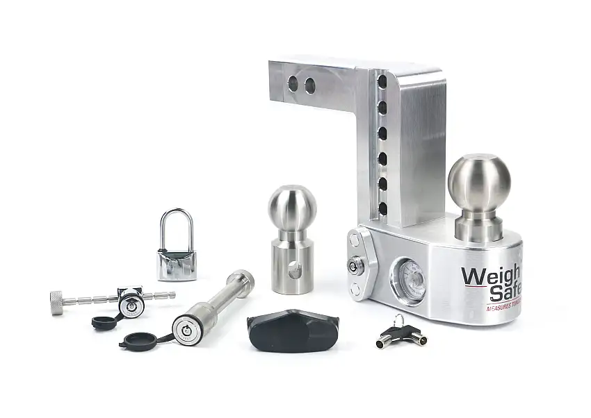 Weigh Safe Weigh Safe Adjustable Drop Hitch - 6" Drop for 2" Shank w/ Lock Set WS6-2-SET