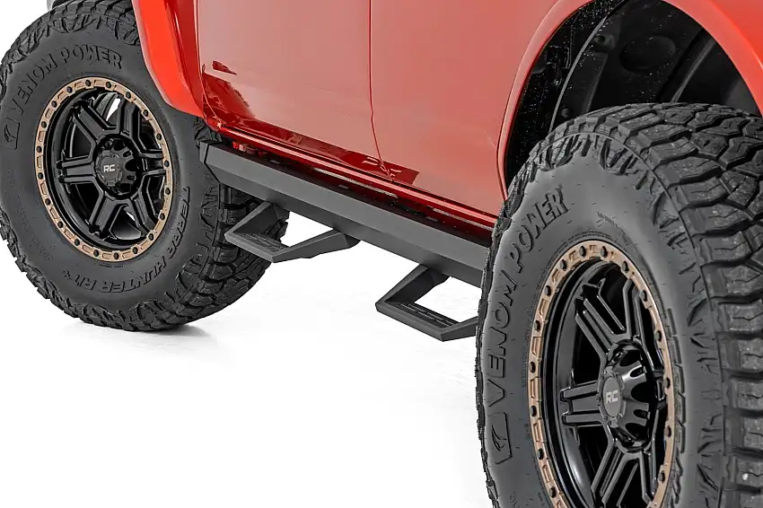 Rough Country SRL2 Adjustable Aluminum Step 4-Door For 2021-2025 Ford Bronco 4WD 51143
