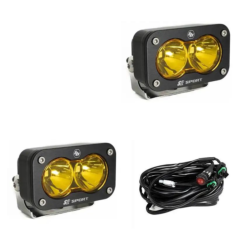 Baja Designs S2 Sport Black LED Auxiliary Light Pod Pair Universal 547801-