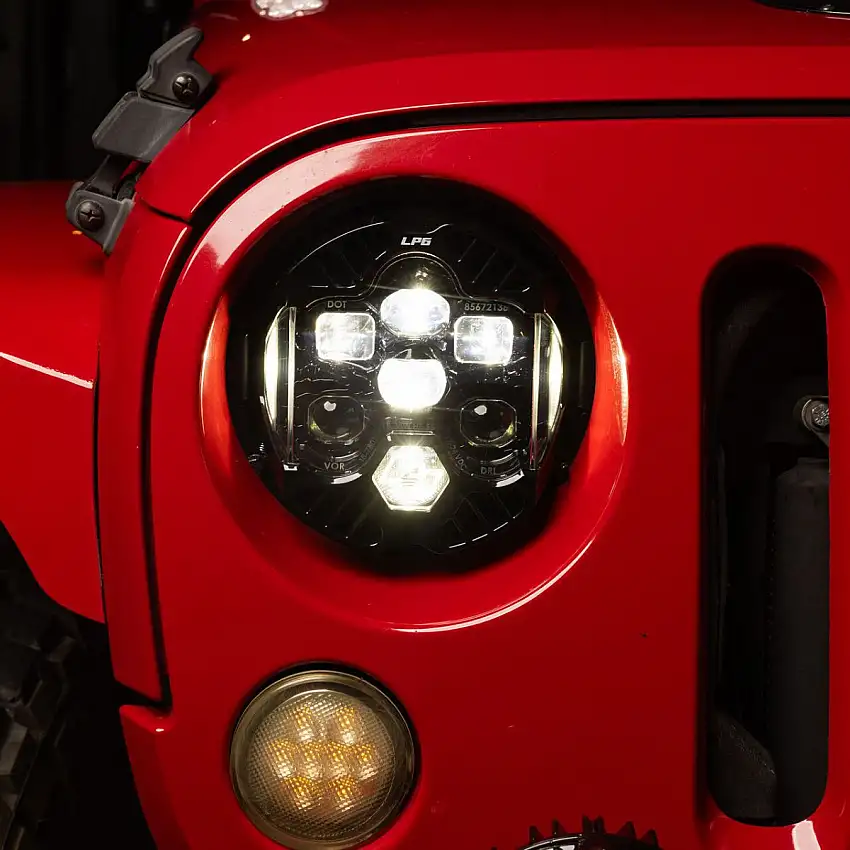 Baja Designs DOT LP6 LED Headlight Kit for 07-18 Jeep Wrangler JK, JKU 44-8310-