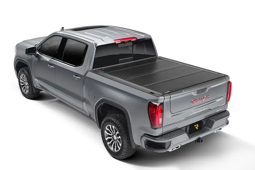 BAK Industries BAKFlip F1 Hard Folding Truck Bed Cover - Rails Mounted Low Enough To Use Standard C Clamps for 88-13 Chevy/GMC C/K Pickup/Chevy Silverado/GMC Sierra 1500/1988-2014 2500 HD/3500 HD 6' 6" Bed 772101