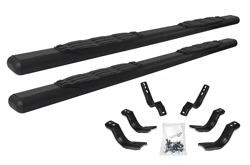 Go Rhino 5" 1000 Series Side Steps with Mounting Brackets Kit - Textured Black for 19-26 Ram 1500 105449980T