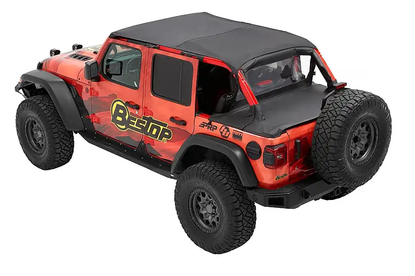 Bestop Header Extended Safari Style Bikini(R) Top for 24-26 Jeep Wrangler 5261235