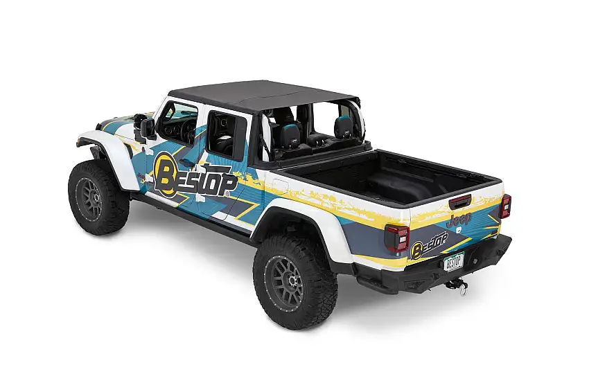 Bestop Header Extended Safari Cable Style Bikini(R) Top for 24-25 Jeep Gladiator 5261735