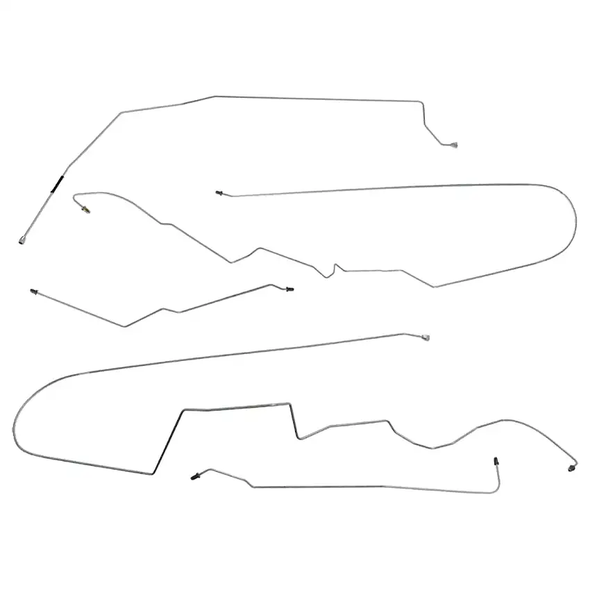2000-05 Buick Century Rear Disc w/ ABS Mid-Chassis Brake Line Kit (w/o Flex), 5pc, OE Steel