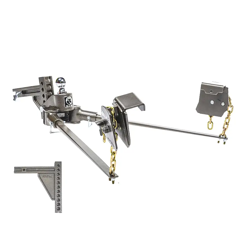 BlueOx 20k, 1.5k lb TW, SwayPro Weight Distributing Hitch, 2" Recievers 11-hole/10" receiver stinger BXW1506