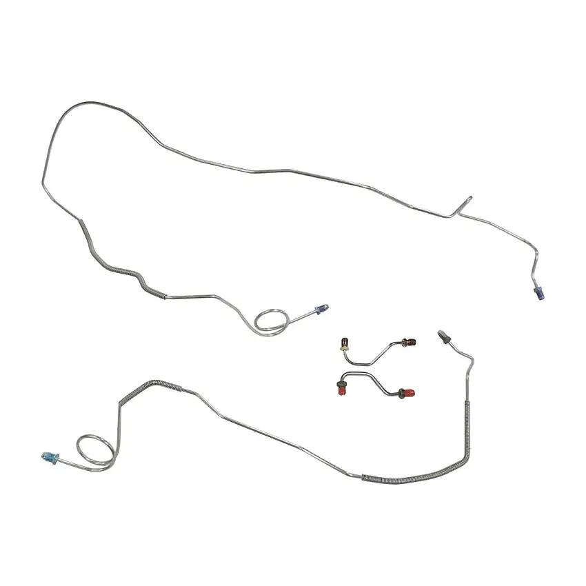 1993-94 Cadillac Fleetwood Sedan Front Disc/Rear Drum Front Brake Line Kit 4pc, OE Steel