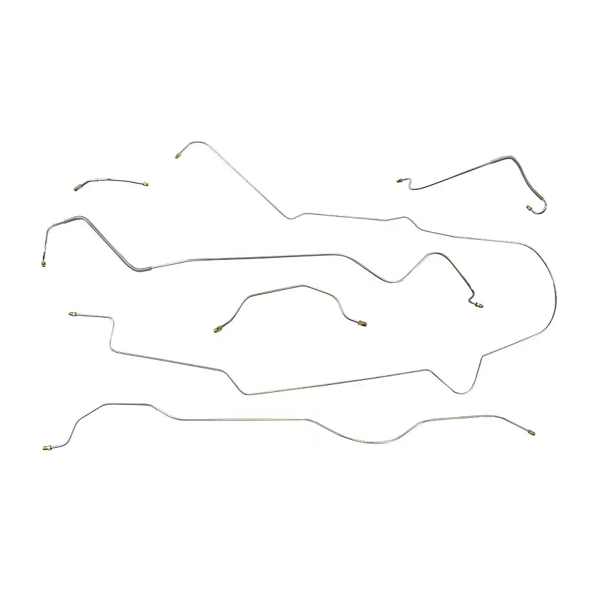1957 Dodge Coronet/Royal/Lancer Manual Drum Brake Line Kit 6pc, OE Steel